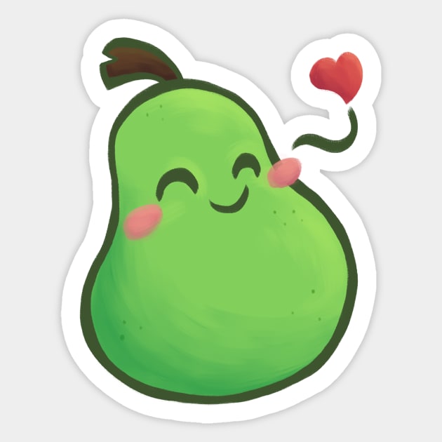 Happy Pear Sticker by FuchsiaNeko